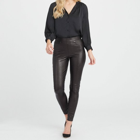 Spanx Leather-Like Ankle Skinny Pants - Picture 1 of 13